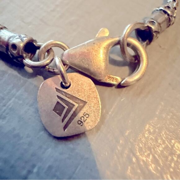 Silpada 925 Sterling Silver Chainlink Beaded Y Necklace - Picture 10 of 10